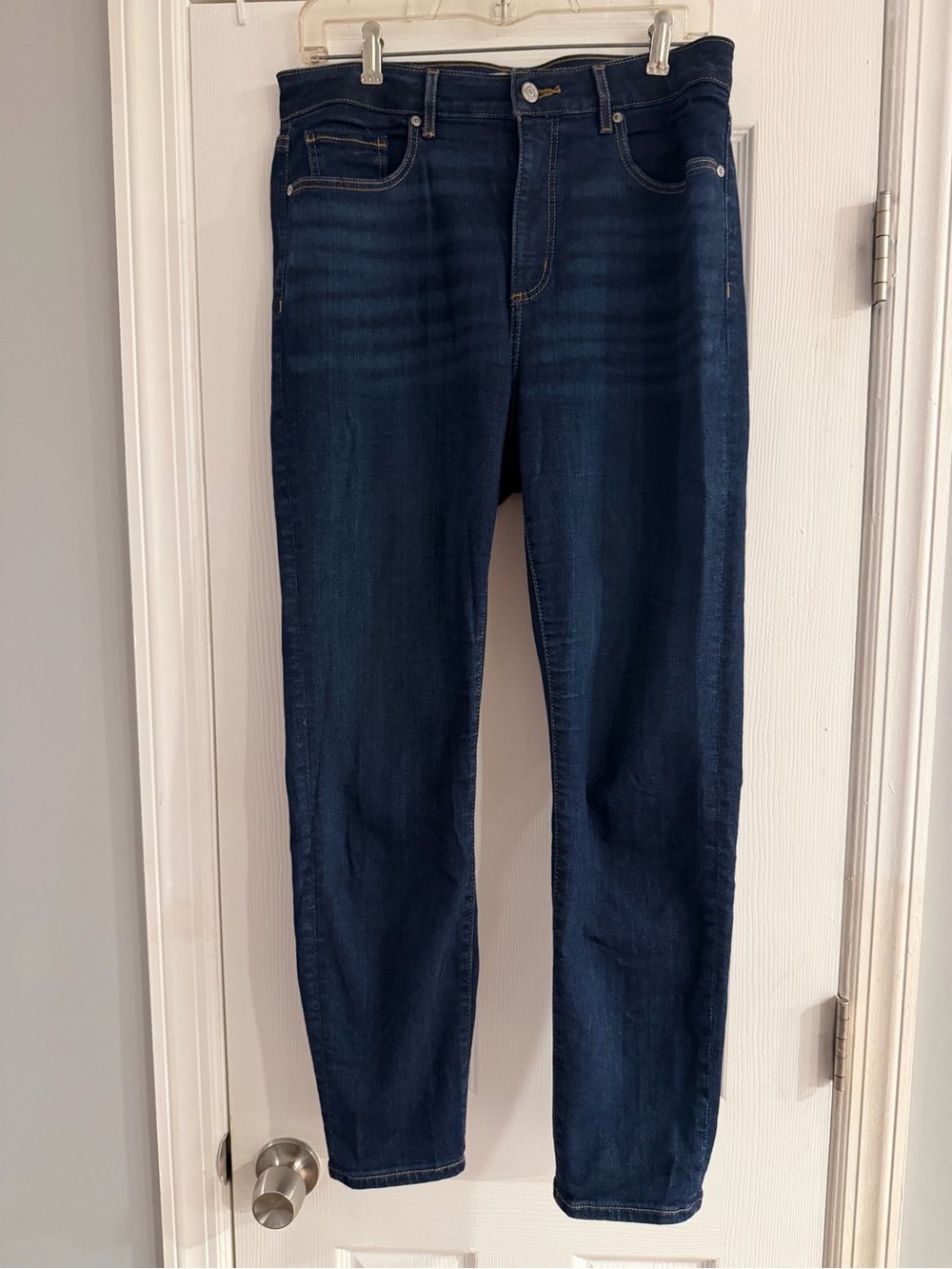 LOFT Curvy Skinny Dark Blue Denim Jeans